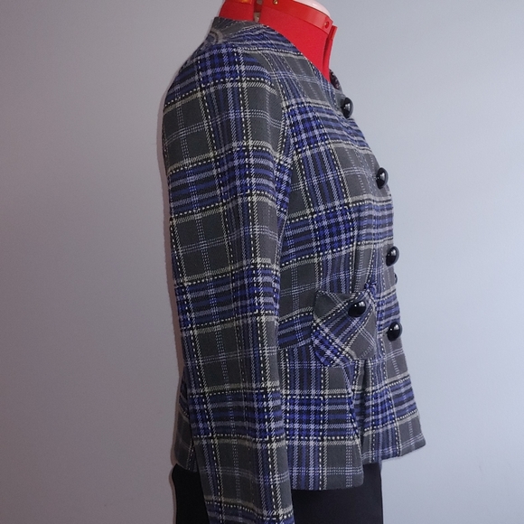 Mac&Jac Plaid Peplum Blazer - Picture 2 of 8